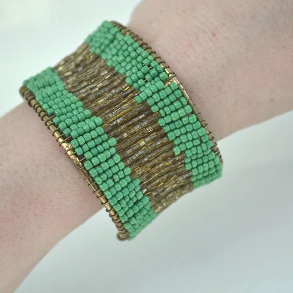 Women's Beaded Cuff Bracelet - Picture 3 of 4
